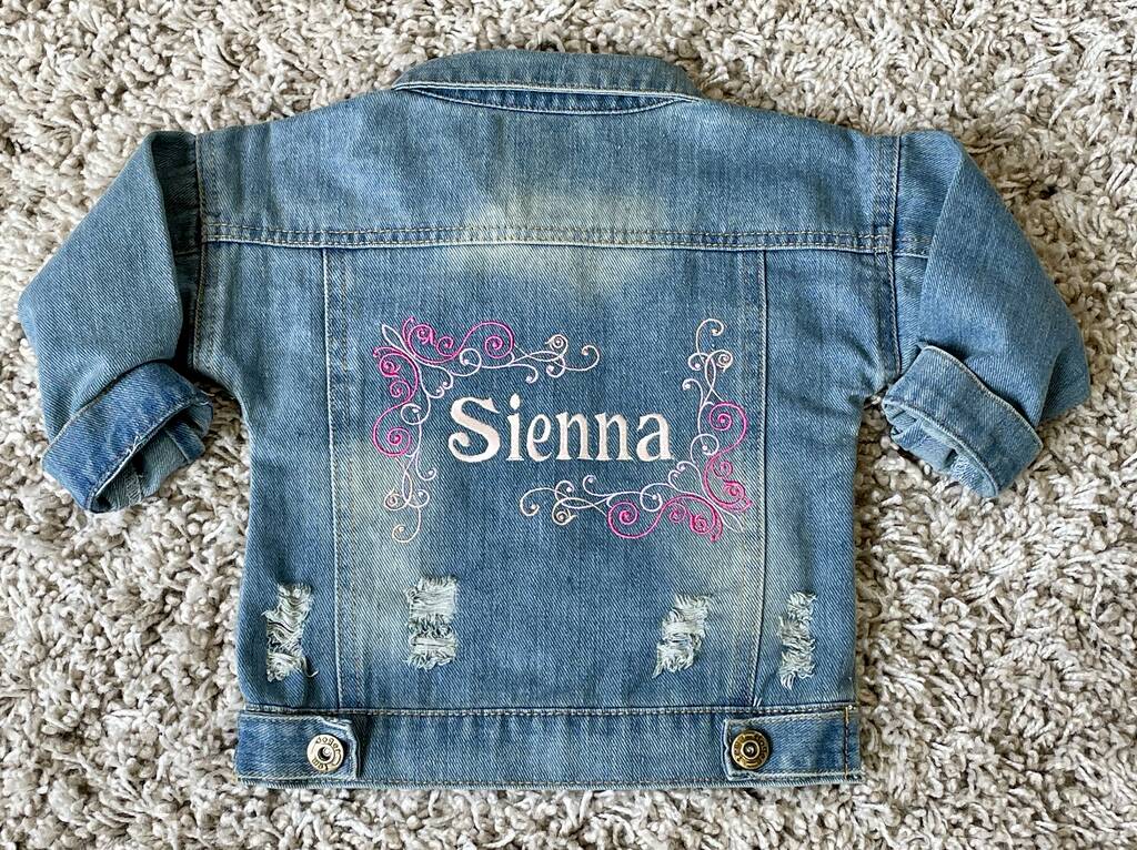 Personalised Embroidered Baby/Toddler Denim Jacket, 1 of 7