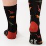 Men's Bamboo Socks Black Multi Dinosaurs, thumbnail 2 of 6