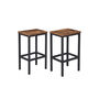 Set Of Two Industrial Bar Stools Chairs With Footrest, thumbnail 5 of 7