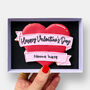 Personalised Banner Heart Valentine's Letterbox Iced Cookie, thumbnail 1 of 10