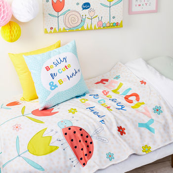 Children's Personalised Bee Happy Cushion, 6 of 6