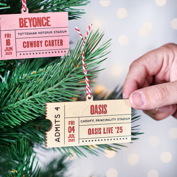 Personalised Favourite Concert Ticket Decoration, 3 of 12