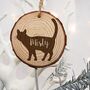 Personalised Cat Silhouette Christmas Tree Decoration, thumbnail 5 of 9