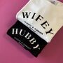 Embroidered Hubby Wifey Sweatshirt Set, thumbnail 3 of 4