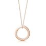 Engraved 18 K Rose Gold Plated Russian Ring Necklace, thumbnail 1 of 11