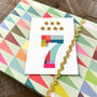 Mini Gold Star Number Seven Card, thumbnail 1 of 5