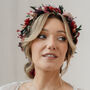 Fawn Jewel Tone Wedding Dried Flower Crown Headband, thumbnail 3 of 5