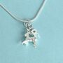 Personalised Sterling Silver Initial Goat Charm Necklace, thumbnail 2 of 4