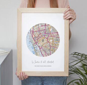 Our Special Place Personalised Handmade Map Print, 4 of 11