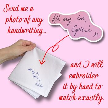 Personalised Sympathy Handkerchief With Handwritten Message, 2 of 8