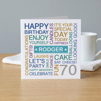 Personalised 70th Birthday Card, 3 of 5
