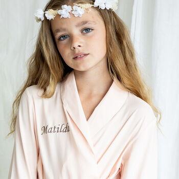 Girl's Personalised Bridesmaid Flower Girl Gown, 2 of 11