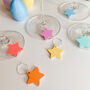 Acrylic Pastel Star Glass Charms Set Of Six, thumbnail 1 of 4