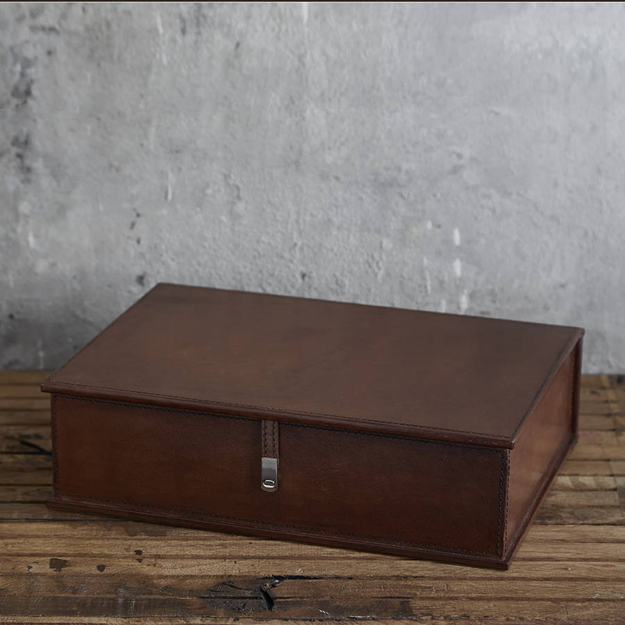 leather box file by life of riley | notonthehighstreet.com