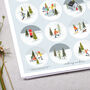 Christmas Tiny Village Circle Sticker Sheet, thumbnail 2 of 2