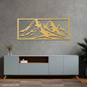 Mountain Range Wooden Art Landscape Wall Art Decor, 7 of 10