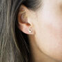 Crescent Moon Stud Earrings, thumbnail 3 of 10