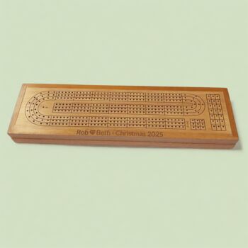 Personalised Solid Wood Cribbage Board Set, 8 of 11