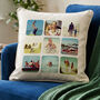 Personalised Collage Piped Cushion, thumbnail 1 of 2