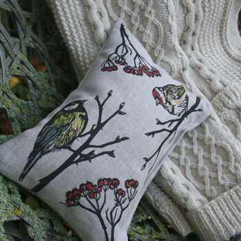 Lavender And Chamomile Linen Sleep Pillow, Garden Birds, 2 of 4
