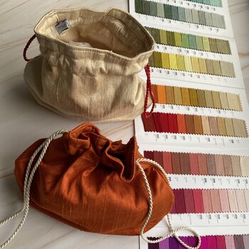 Bespoke Silk Pouch Bag Hand Made In Over 200 Shades, 2 of 12