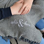 Couples Embroidered Blanket, thumbnail 2 of 5
