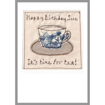 Personalised Tea Cup Birthday Card For Her, Mum, Grandma, 2 of 12