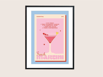 Retro French Martini Print, 4 of 4