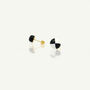 Black And White Checkered Stud Earrings, thumbnail 2 of 3