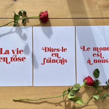 'The World Is Ours' French Typography Print, 5 of 7
