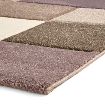 Area Rug Machine Woven Rectangle Beige Purple, 7 of 12
