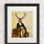 Deer Print, Deer And Chair Art, Framed Or Unframed, thumbnail 3 of 9