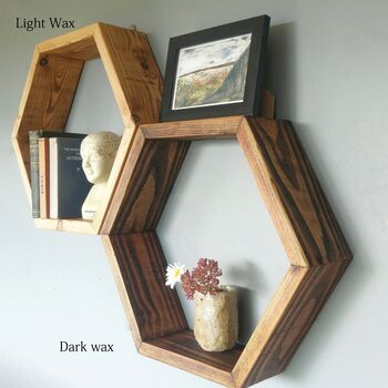 Hexagon Wooden Shelf, 2 of 9