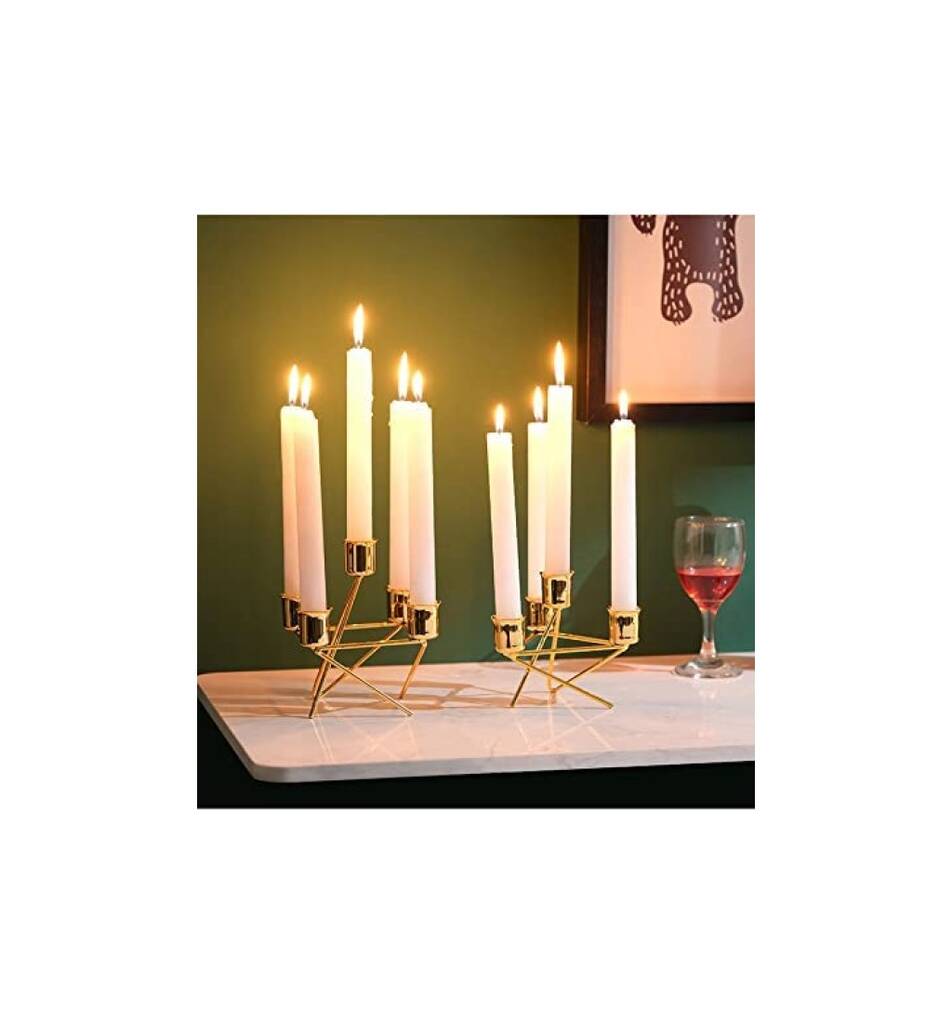 Four Arms Metal Candlestick Taper Candle Holder Stand By Momentum