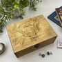 Personalised Wooden Stag Cufflink And Watch Box, thumbnail 8 of 9