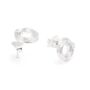 Aval Sterling Silver Circle Stud Earrings, thumbnail 2 of 2