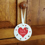 Valentine's Day Ceramic Hanging Gift, thumbnail 3 of 5