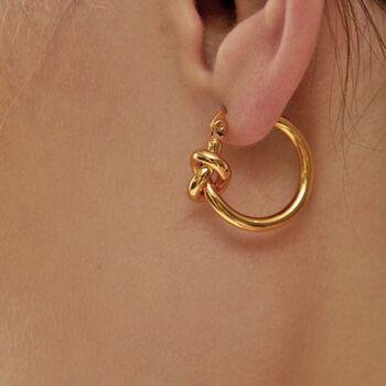 Friendship Knot Hoop Earrings, 5 of 8