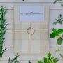 Neutral Gingham Outdoor Tablecloth With Parasol Hole, thumbnail 1 of 5