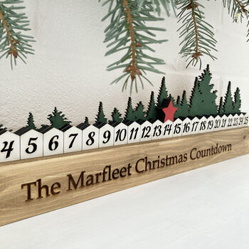 Personalised Wooden Advent 'Countdown To Christmas', 5 of 5