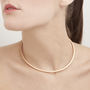 Rose Gold Plated Silver Choker Necklace, thumbnail 2 of 8
