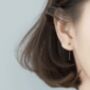Sterling Silver Cube Threader Earrings, thumbnail 2 of 5