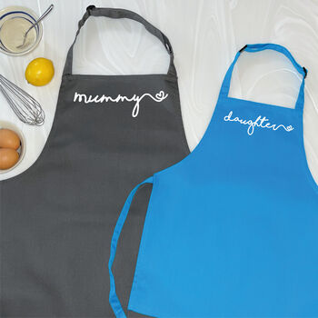 Mummy And Daughter Heart Apron Set, 6 of 8