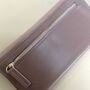 Vegan Leather Long Wallet In Taupe, thumbnail 3 of 5