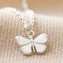 Tiny Butterfly Pendant Necklace, thumbnail 8 of 12