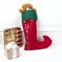 Personalised Christmas Festive Stocking With Bells, thumbnail 1 of 3