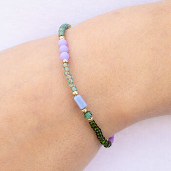 Willow African Turquoise And Dalmatian Jasper Friendship Bracelet, 2 of 4