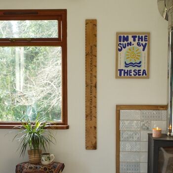 Engraved Oak Height Chart With Personalisation, 8 of 12