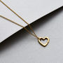 Diamond Heart Charm Necklace, thumbnail 2 of 7