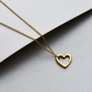 Diamond Heart Charm Necklace, 2 of 7
